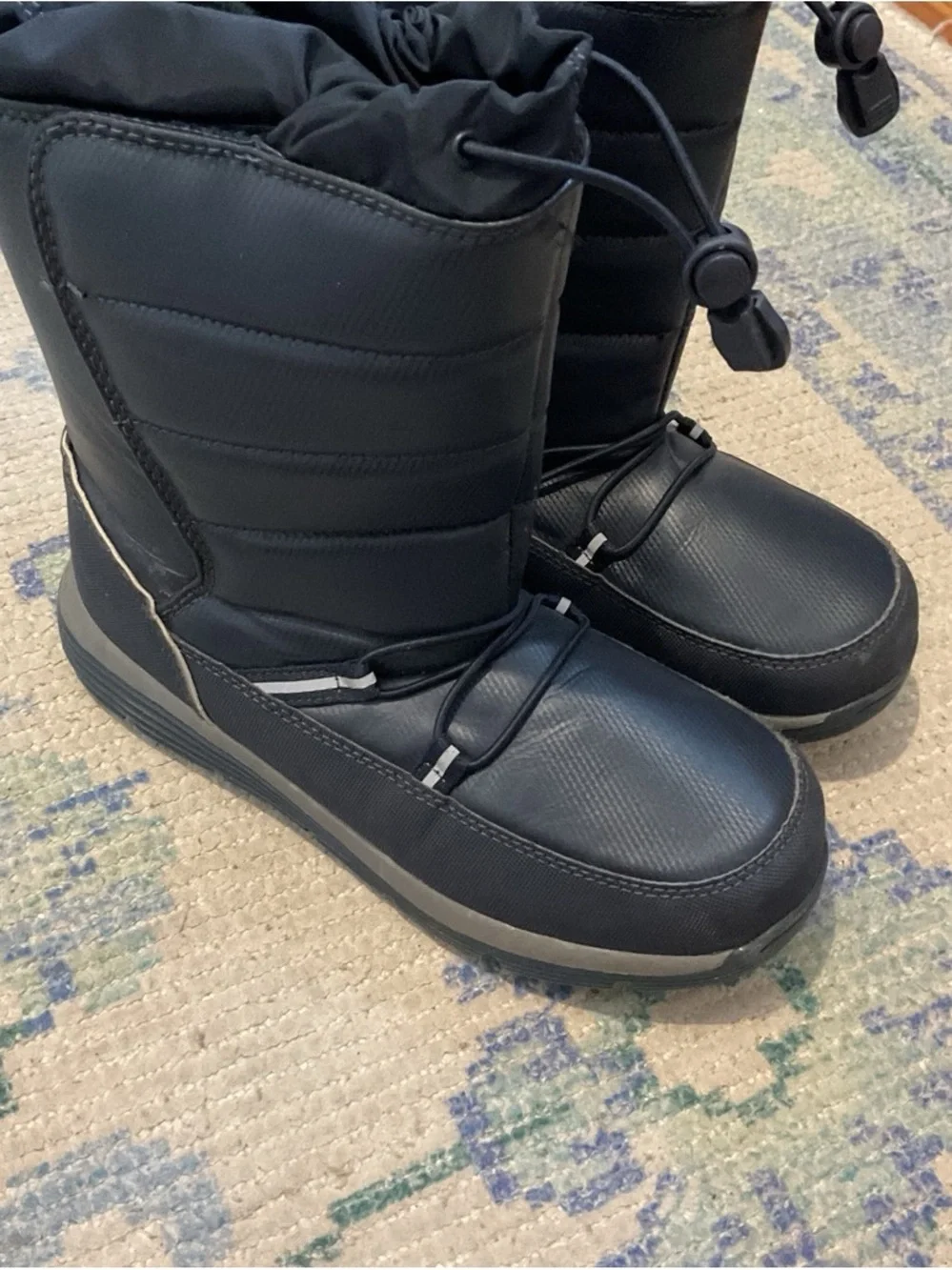 Lands' End Kids Black Snow Boots